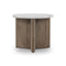Toli End Table  option Italian White Marble / Rustic Grey