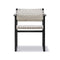 BM62 Linen Webbing Armchair  option Oak Black Lacquered