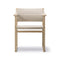 BM62 Linen Webbing Armchair  option Oak Oiled