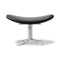 Corona Swivel Lounge Chair  option 88 Black Primo Leather