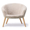 Ditzel Sheepskin Lounge Chair  option Oak Lacquered