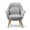 Swoon Petit Lounge Chair with Wood Base  option Oak Oiled