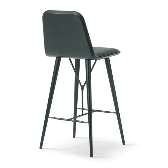 Spine Wood Bar Stool with Back