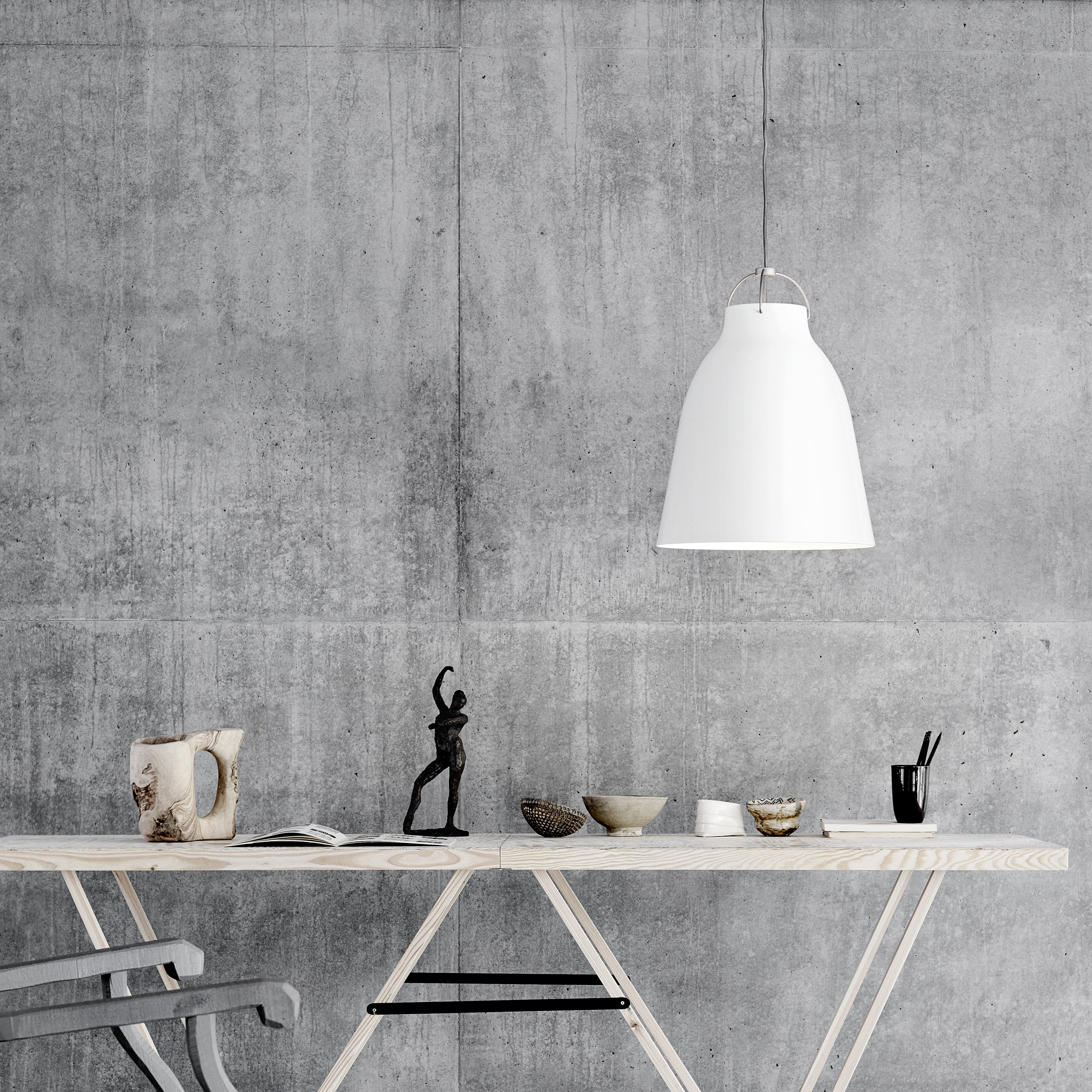 フリッツハンセン　Caravaggio（カラヴァッジオ） P2 グロスホワイト Fritz Hansen Caravaggio Pendant Light - 2Modern