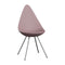 Drop Dining Chair  option Pale Rose / Chrome