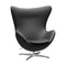 Egg Lounge Chair  option Leather Essential Black