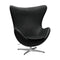 Egg Lounge Chair  option Leather Grace Black