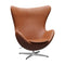 Egg Lounge Chair  option Leather Grace Walnut