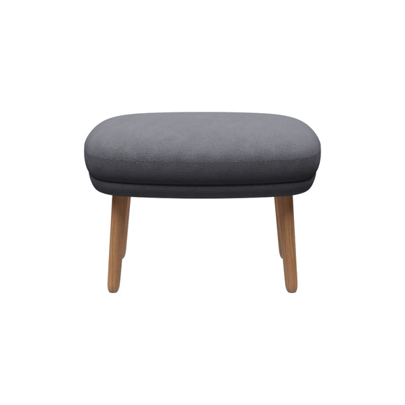 Fri Ottoman with Wood Legs