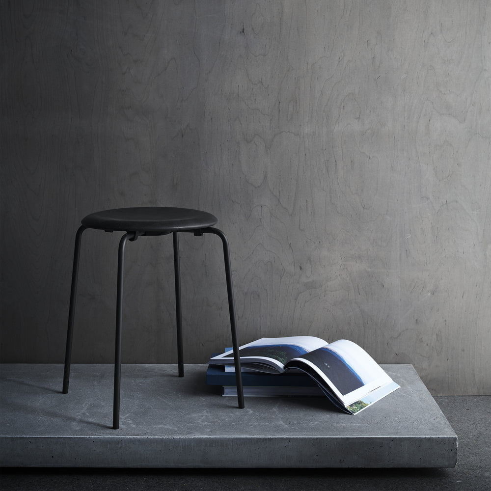 Leather Low Dot Stool (Set of 2)