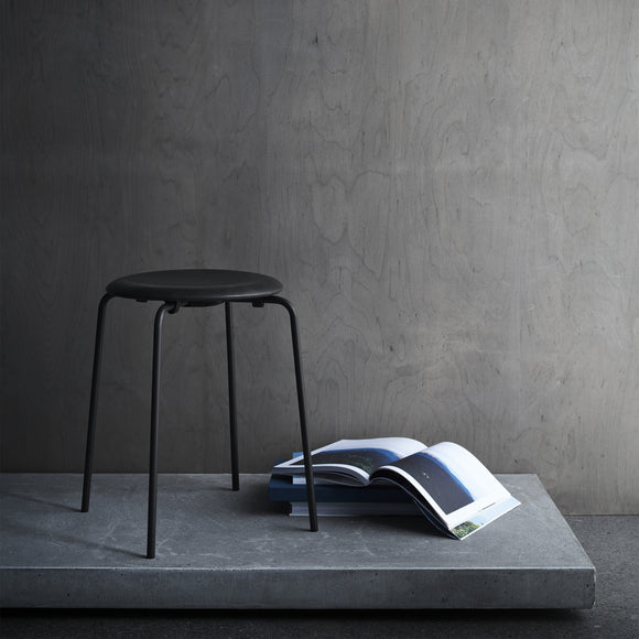 Leather Low Dot Stool (Set of 2)