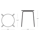 Leather Low Dot Stool (Set of 2)