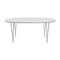 Superellipse Dining Table  option Chrome