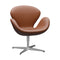Swan Lounge Chair  option Leather Essential Walnut