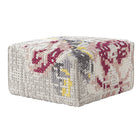 Canevas Spaces Square Flowers Pouf