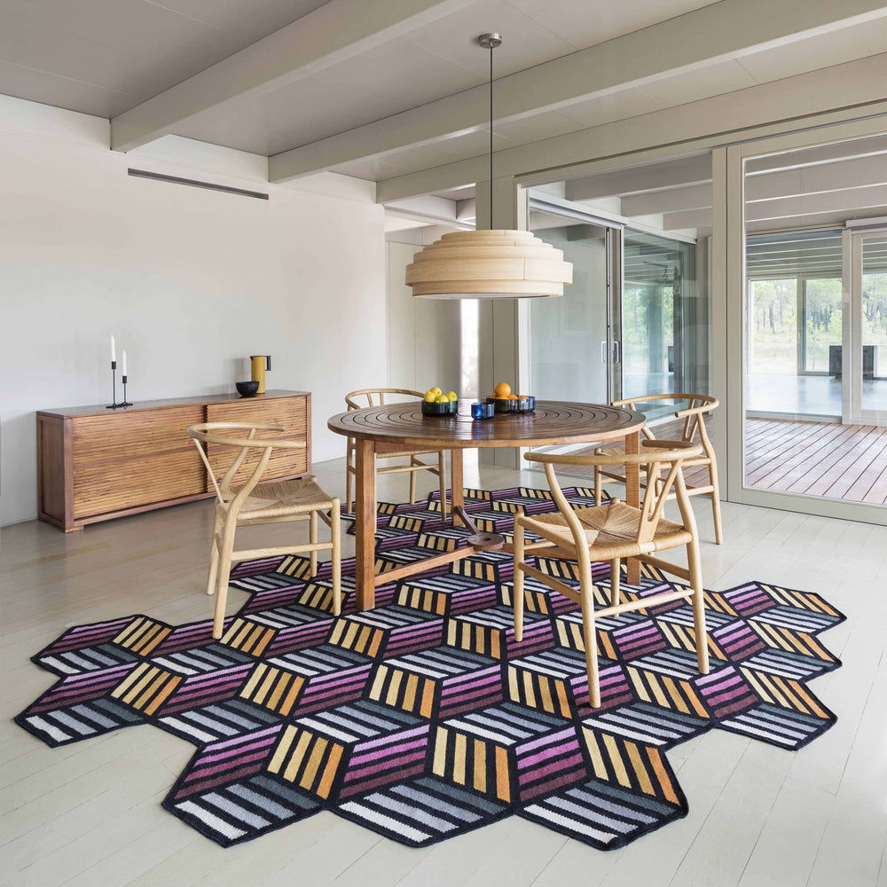 Kilim Parquet Hexagon Rug