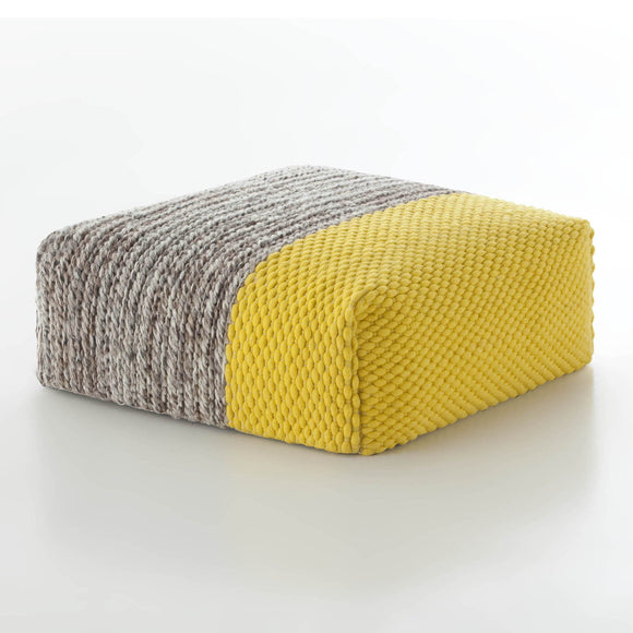 GAN Mangas Space Large Rectangular Rug Plait in Yellow by Patricia