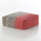 Mangas Space Square Plait Pouf  option Coral