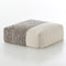 Mangas Space Square Plait Pouf  option Ivory