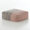 Mangas Space Square Plait Pouf  option Pink