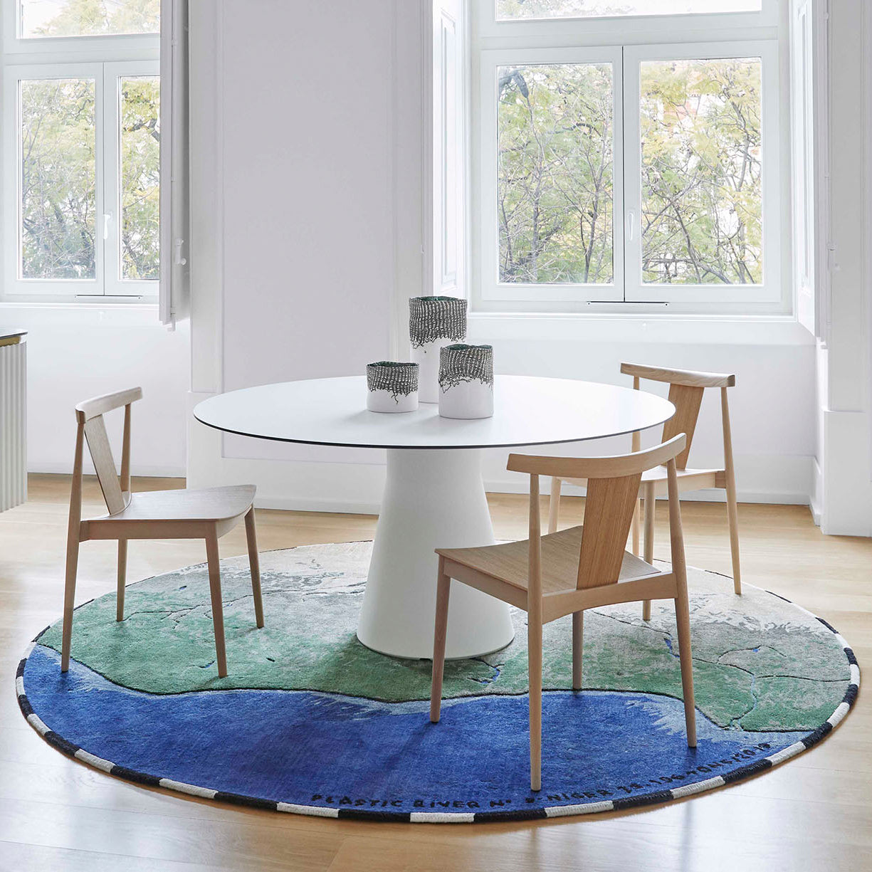 GAN Rugs Plastic Rivers Niger Round Rug - 2Modern