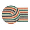 Round Mirage Rug  option Orange