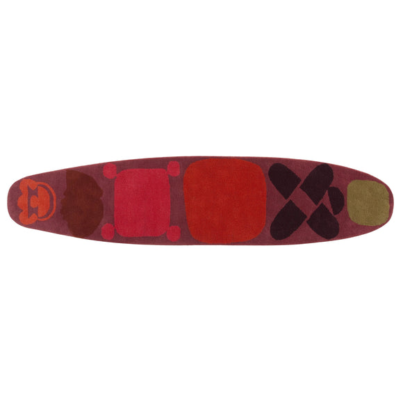 Surf Race Indico Red Hand Tufted Wool Rug