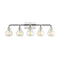 Sean Lavin Clara 5 Light Bath Light  option Polished Nickel / Textured Black