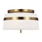 Alexa Hampton Cordtlandt Semi-Flush Mount  option Burnished Brass