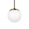 Leo Globe Pendant Light  option Satin Brass