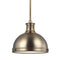 Pratt Street Metal Pendant Light  option Satin Brass