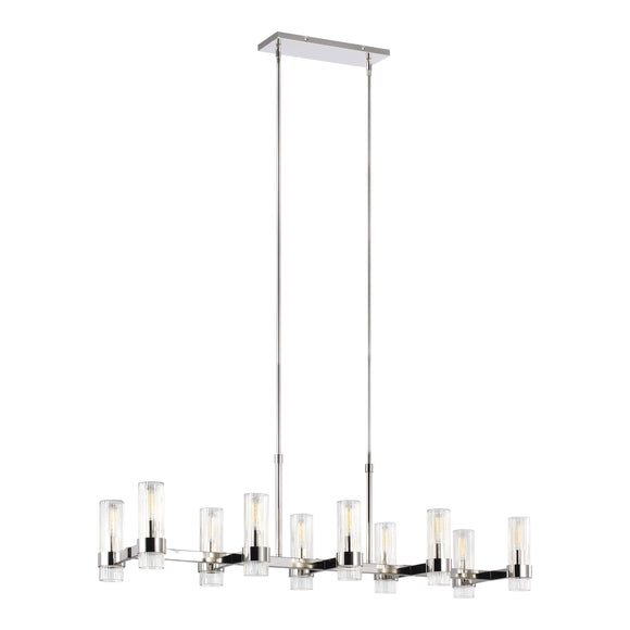Chapman and Myers Geneva Linear Chandelier
