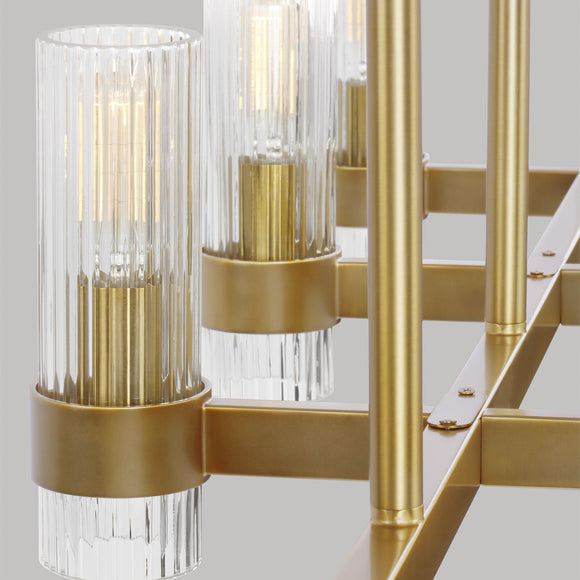 Chapman and Myers Geneva Linear Chandelier