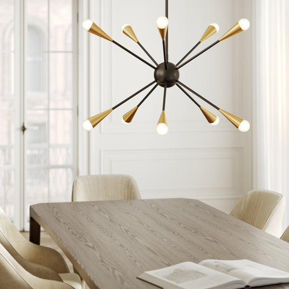 CH2218 ☘️ena. ET2 Lighting E25077-18NAB Global - 1.8W 9 LED Pendant-8 Inch