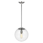 Leo Globe Pendant Light - Clear Seeded Glass