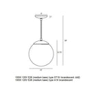 Leo Globe Pendant Light - Clear Seeded Glass