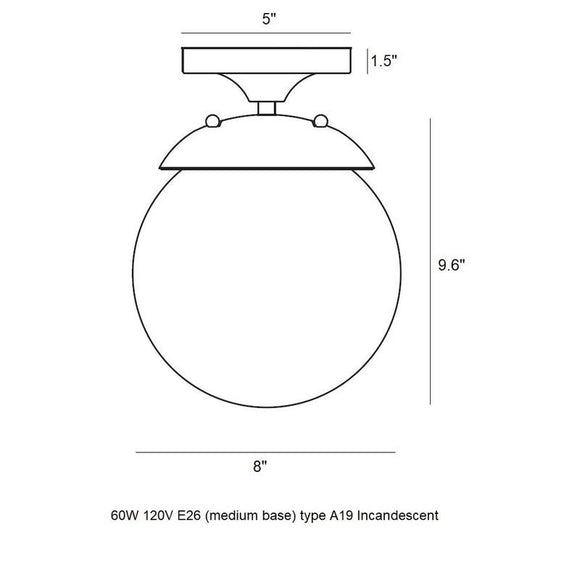 Leo Wall / Ceiling Semi-Flush Mount - Clear Seeded Glass