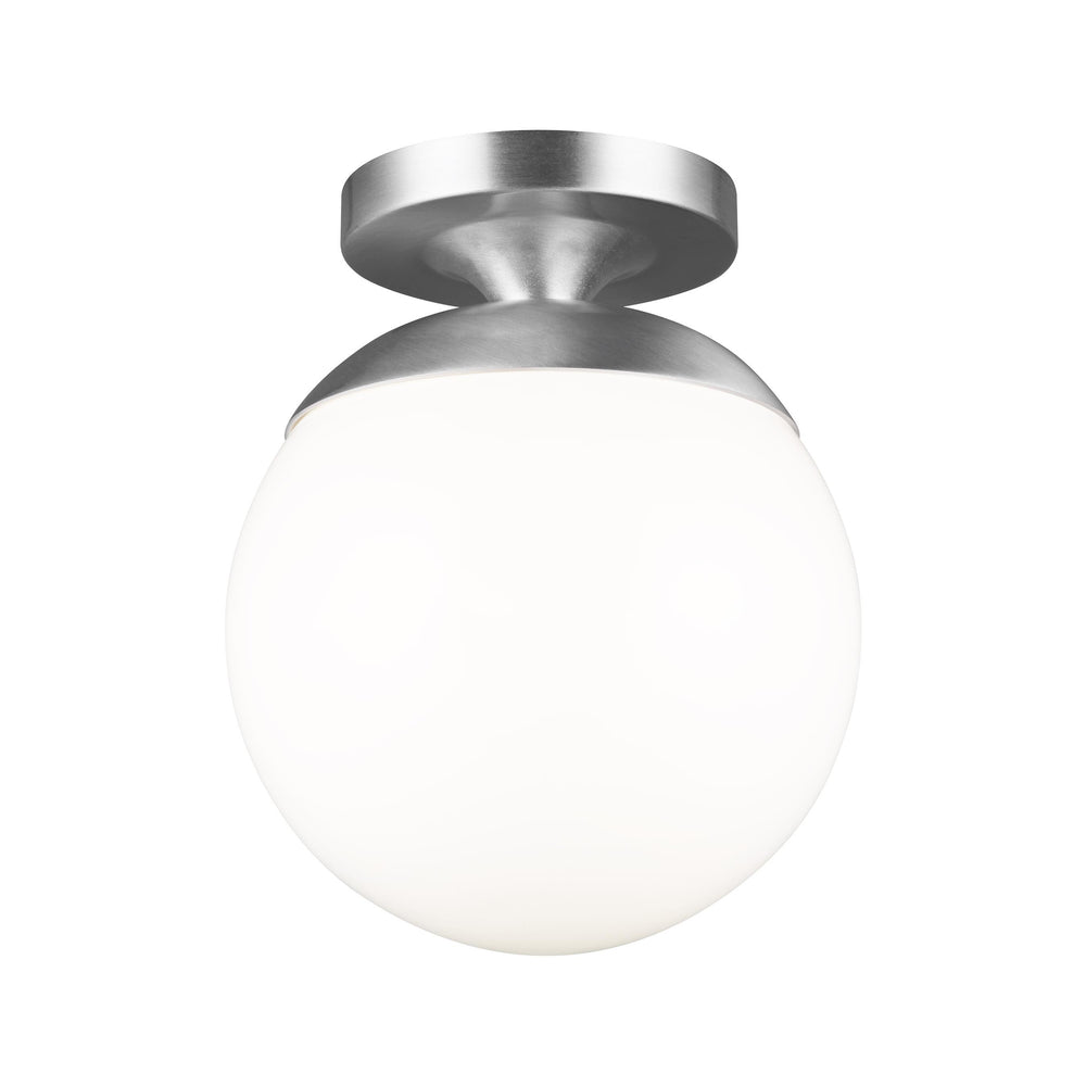 Leo Wall / Ceiling Semi-Flush Mount - Smooth White Glass