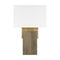 Slab Table Lamp  option Natural Brass / Large: 25.9 in height