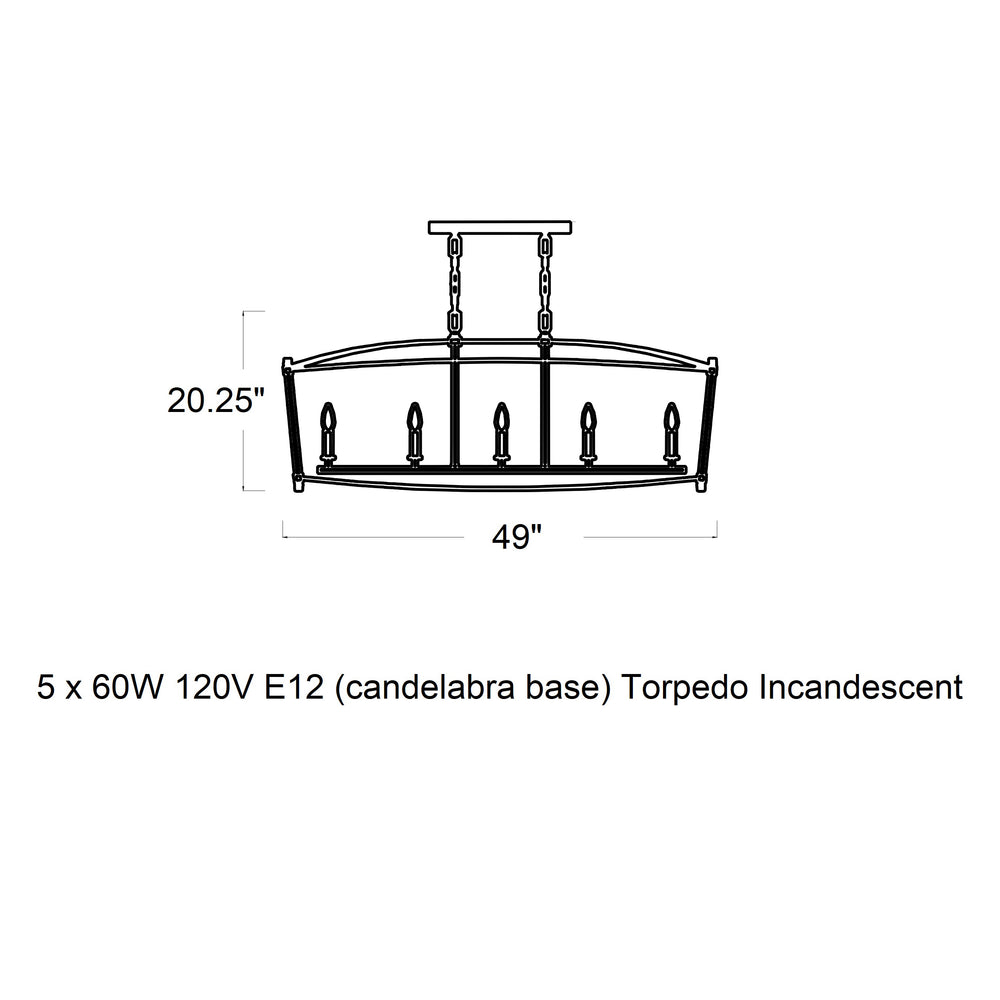 Sean Lavin Thayer Linear Chandelier