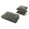 Plaid Throw Blanket and Cushion Set  option Gris