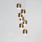 Gong Mini Square Suspension Light  option Seven Lights