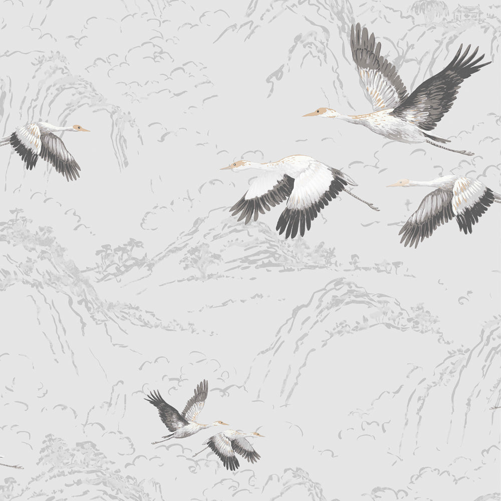 Laura Ashley Animalia Silver Wallpaper Wallpaper