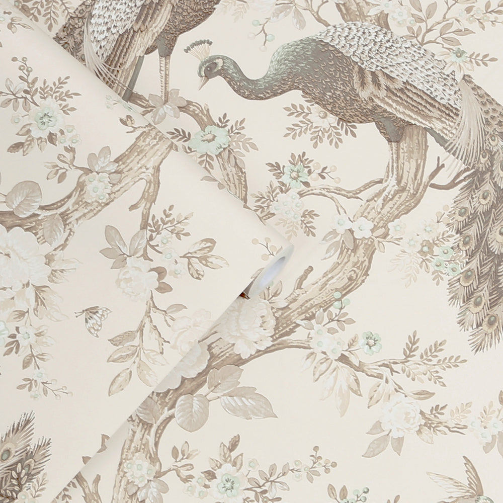 Laura Ashley Belvedere Duck Egg Wallpaper Wallpaper