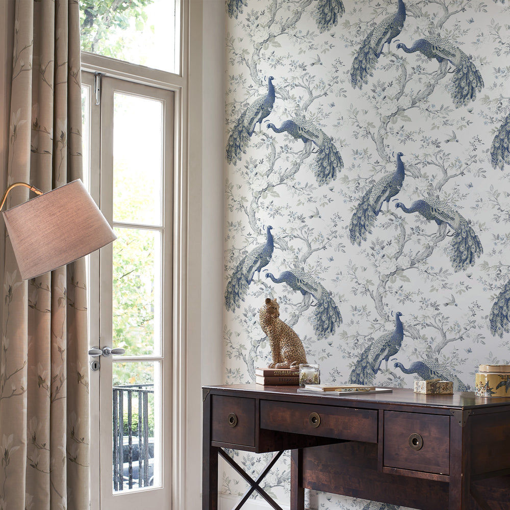 Laura Ashley Belvedere Duck Egg Wallpaper Wallpaper