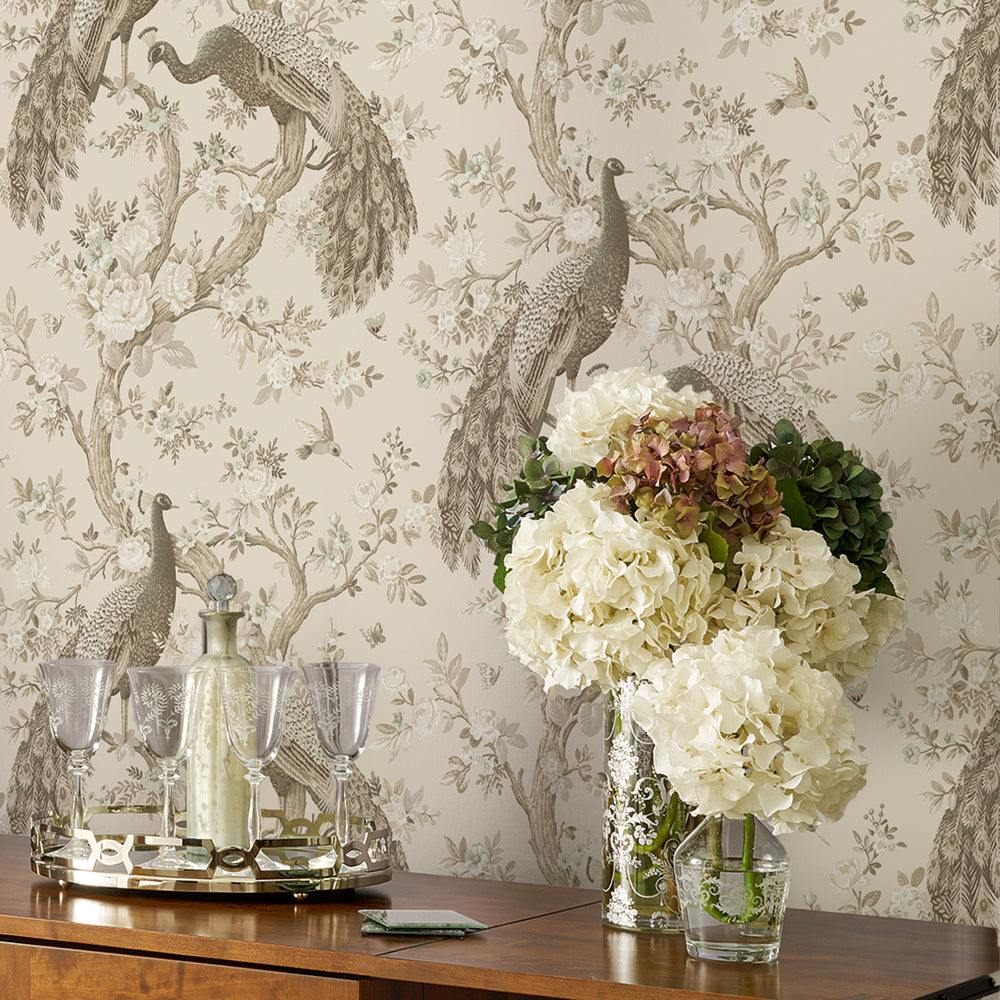 Laura Ashley Belvedere Duck Egg Wallpaper Wallpaper