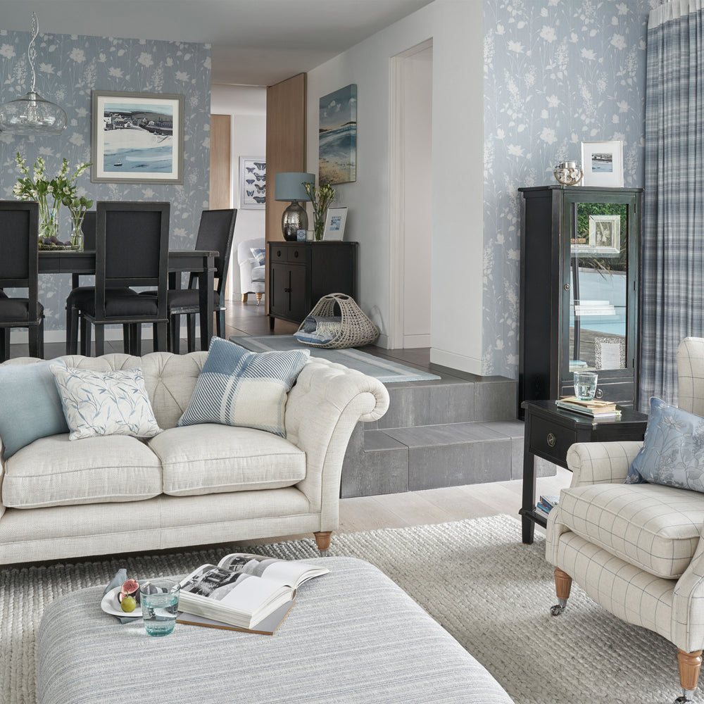 Laura Ashley Dragonfly Garden Chalk Blue Wallpaper Wallpaper