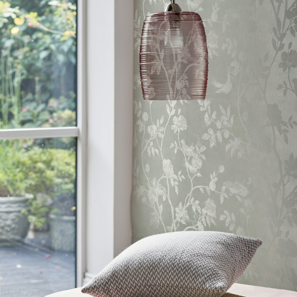 Laura Ashley Eglantine Silhouette Eau de Nil Wallpaper Wallpaper