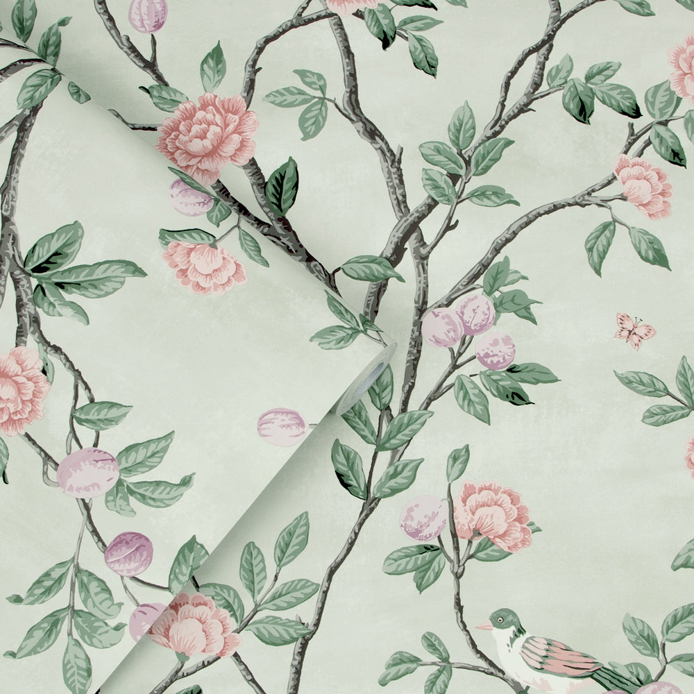 Laura Ashley Eglantine Blush Wallpaper Wallpaper
