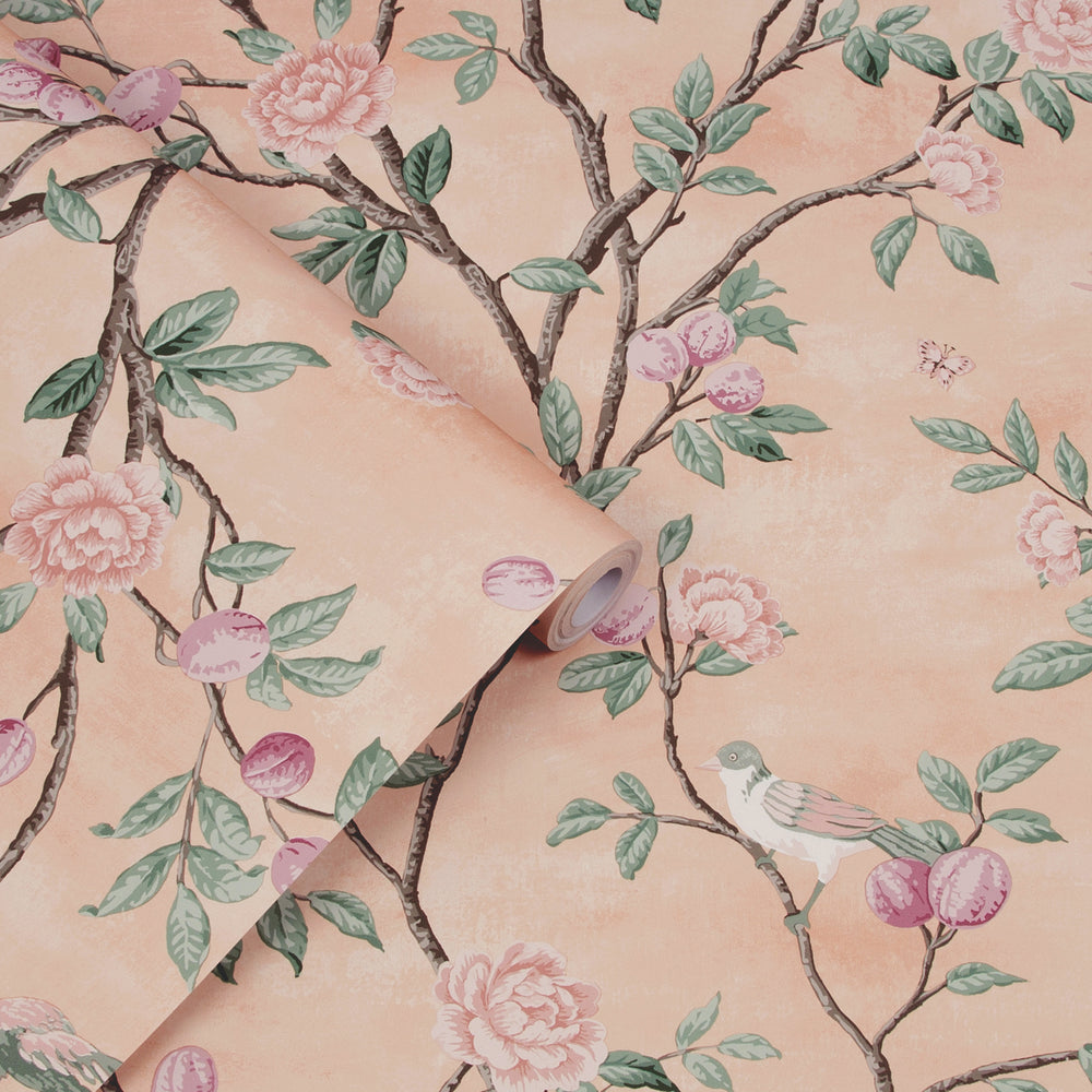Laura Ashley Eglantine Blush Wallpaper Wallpaper